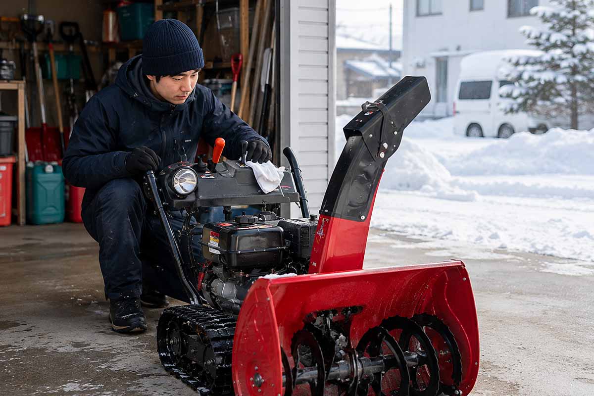 整備されている除雪機