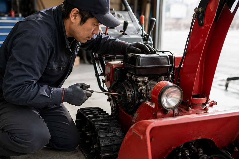 エンジンがかからない除雪機