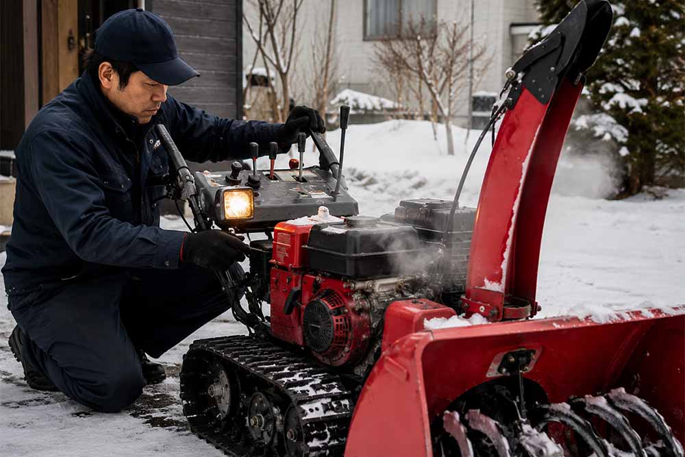 エンジンの調子が悪い除雪機