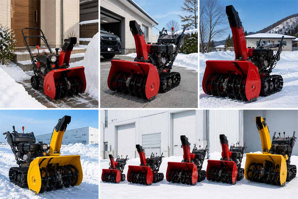 用途に合わせて選べる複数の除雪機