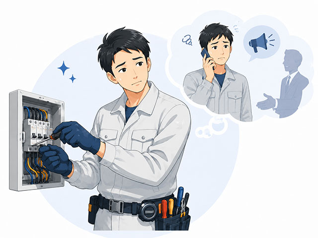 営業が苦手な職人さん